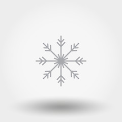 Snowflake grey icon.