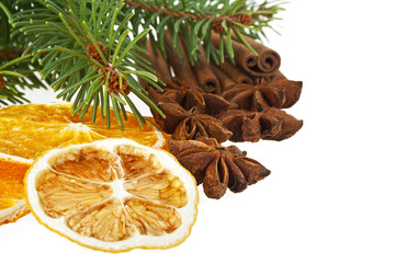 Christmas decoration isolated on white background