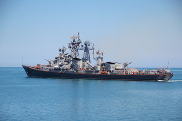 Russian warship in battle campaign © komi$ar