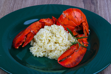 Risotto with lobster