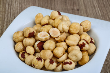 Hazelnuts in the bowl