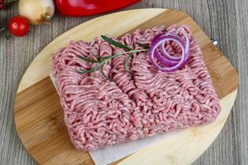 Raw minced pork meat