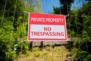 Private property, no trespassing