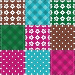 patchwork background with different patterns