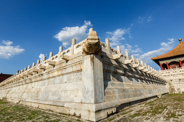 The ancient royal palaces of the Forbidden City in Beijing, China
