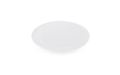 empty plate on white background