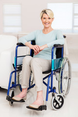elderly woman sitting on wheelchair