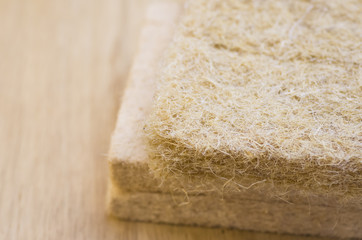 thermal insulation sheets and panels samples - wood fibre recyclable materials