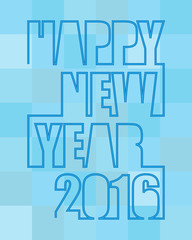 Vector design for Happy New Year 2016 greeting; New year best wishes
