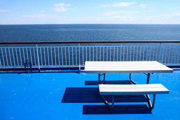 Deck on a cruise ship