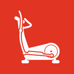 The elliptical trainer icon. Bike symbol. Flat