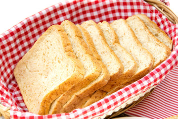 sliced bread in basket