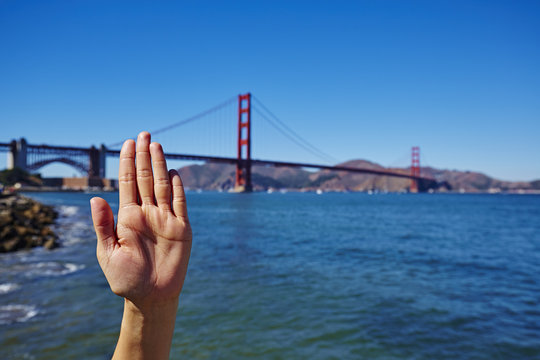 San Francisco, Hand, Stopzeichen