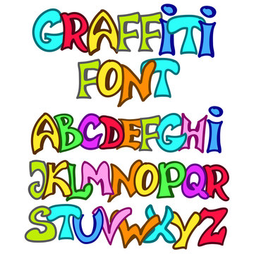 Vector graffiti font