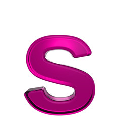 One lower case letter from pink alphabet set, isolated on white. Computer generated 3D photo rendering.