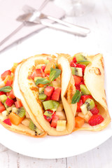 pancake with fruits