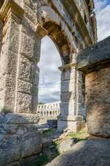Ancient amphitheater in Pula Croatia