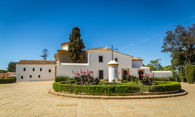 Klasztor Santa Maria La Rábida, Huelva, Hiszpania - obrazy, fototapety, plakaty