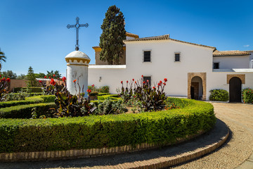 Klasztor Santa Maria La Rábida, Huelva, Hiszpania - obrazy, fototapety, plakaty