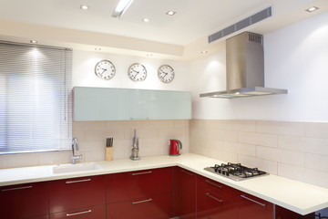 Fototapeta na wymiar New kitchen in a modern home