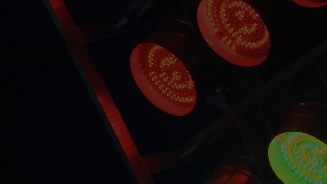 red and green led stage lights flashing closeup,loopable