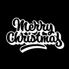  Merry Christmas Lettering Badge