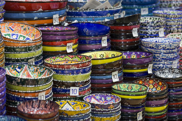 Traditional Turkish ceramics on the Grand Bazaar