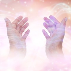 Composite image of hands showing