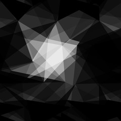 Black and white abstract background polygon