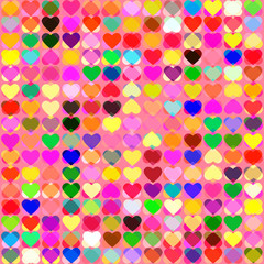 Valentine's seamless pattern with hearts