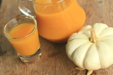 Pumpkin juice with seeds