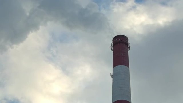 Industrial chimney smoke background