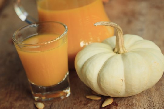 Pumpkin juice with seeds