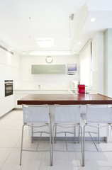 Fototapeta na wymiar New kitchen in a modern home