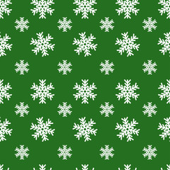 creative snowflakes seamless vector pattern