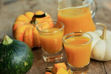 Pumpkin juice with seeds