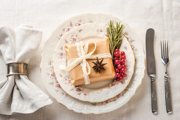 Christmas table setting