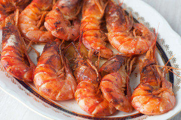 Baked prawn dish