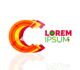 Logo, abstract geometric business icon