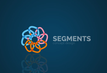 Vector outline minimal abstract geometric logo