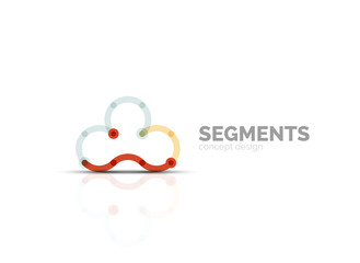 Vector outline minimal abstract geometric logo