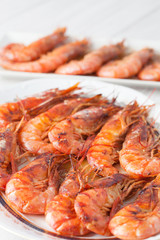 Baked prawn dish