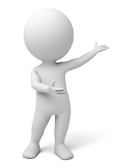 A 3D people are explaining something