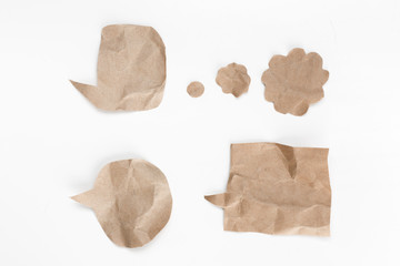 Paper speech bubbles