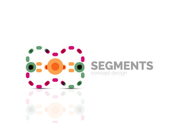 Vector outline minimal abstract geometric logo