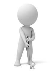 The 3d guy are playing golf