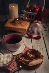 Christmas time mood evening tea party