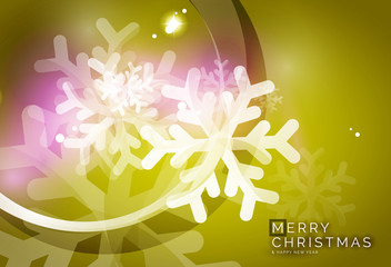 Vector Merry Christmas abstract background, snowflakes in the air