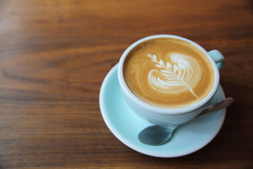 coffee on wood background