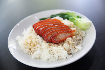 rice roasted red pork